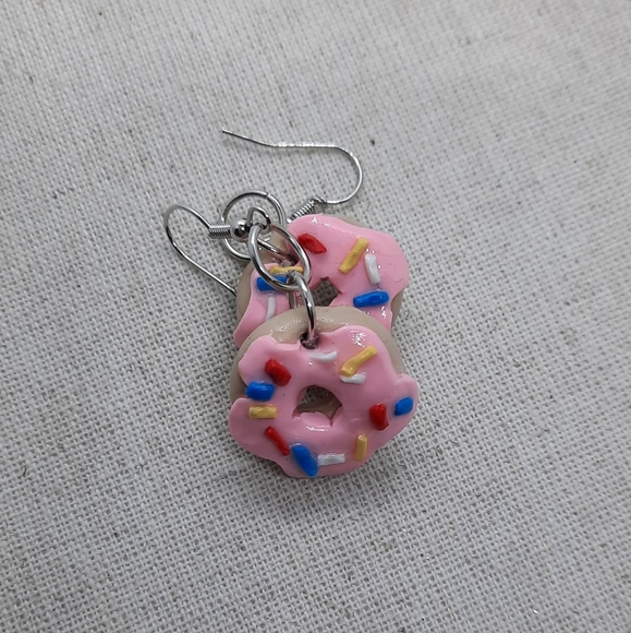 Handmade donut earrings - Picture 1 of 4